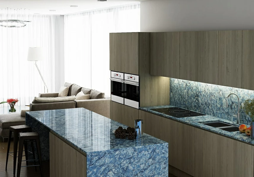 Vicostone Thunder Blue BQ-8786 Vicostone Vicostone Thunder Blue BQ-8786 Vicostone