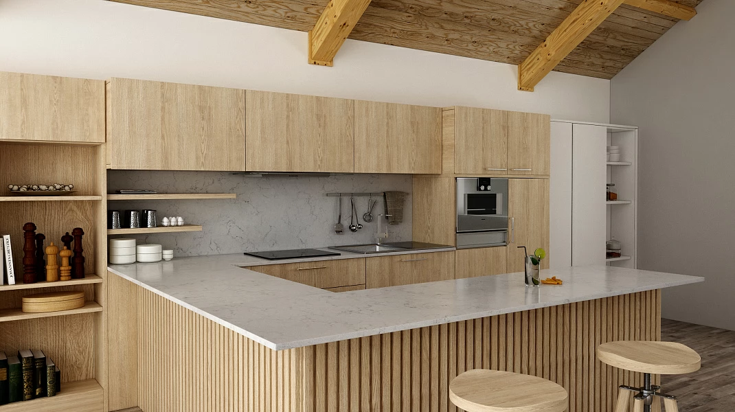 Vicostone Белая долина | Valley White BQ-2600 Vicostone (Викостоун)