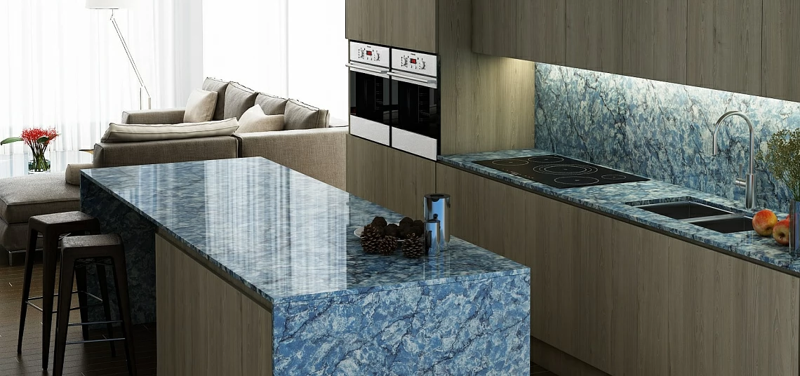 Vicostone Голубой Гром | Thunder Blue BQ-8786 Vicostone (Викостоун)
